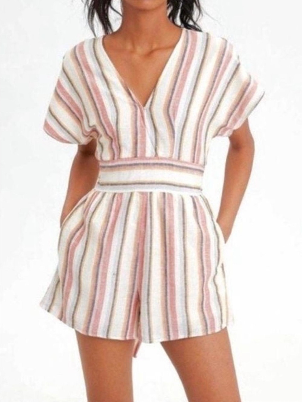 American Eagle Striped Romper